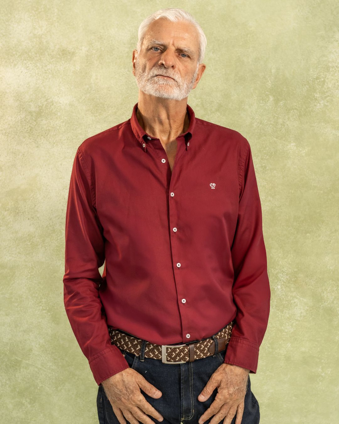 Camisa Antimanchas Oxford Vino