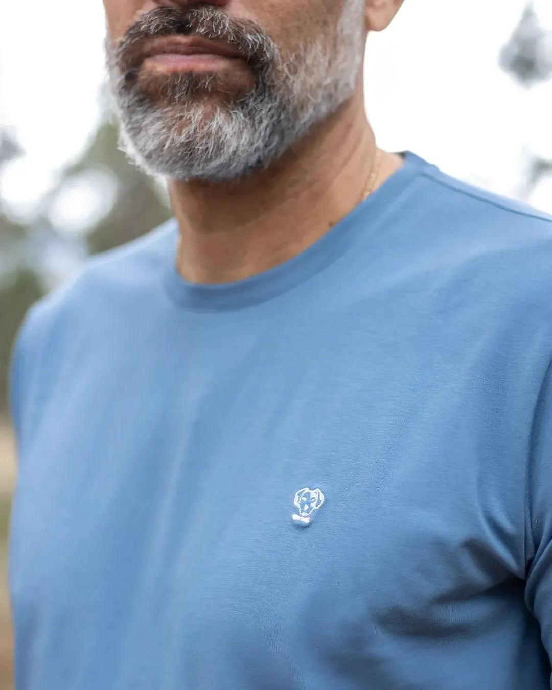 Camiseta Antimanchas Azul Chino - Talla Regular