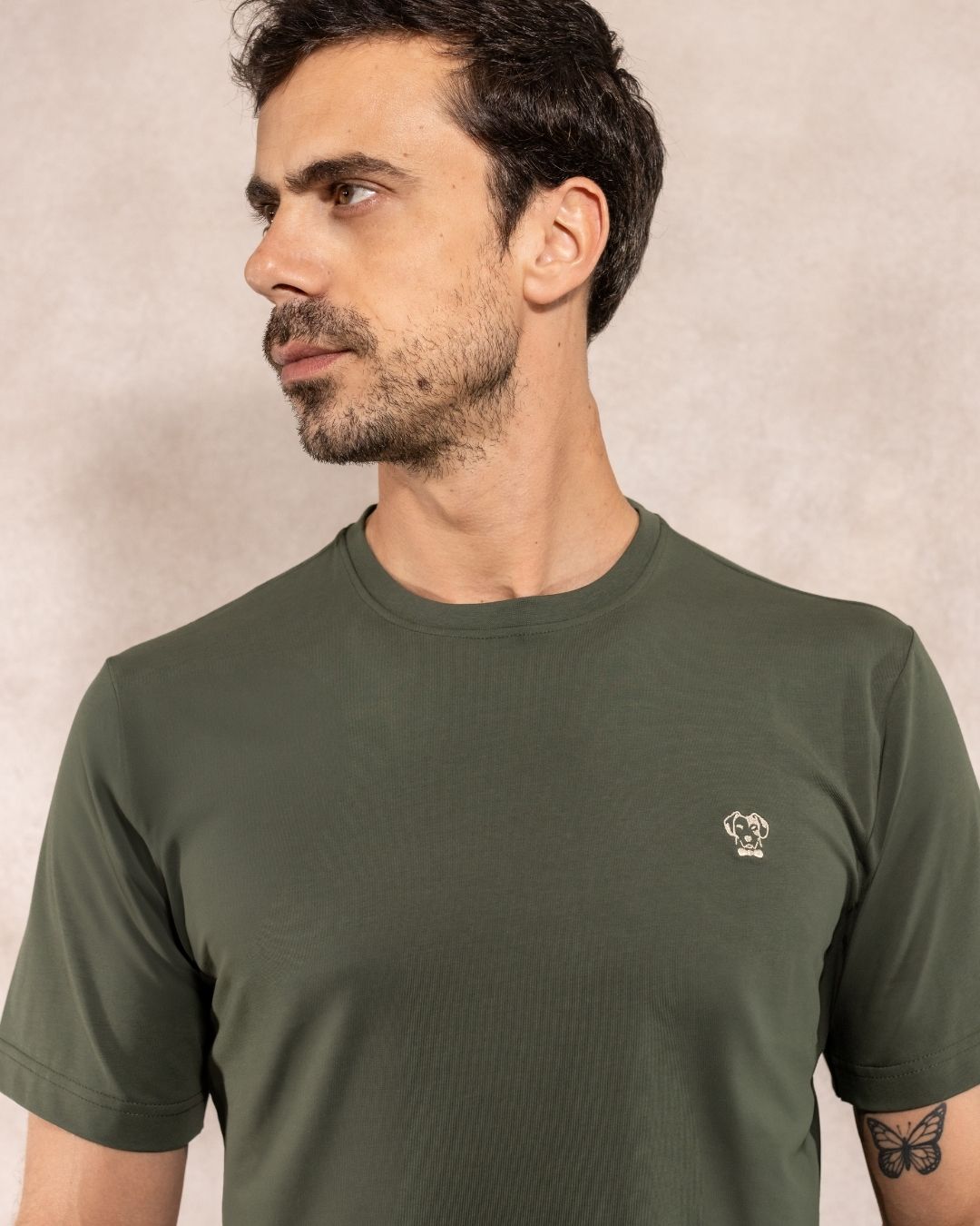 Camiseta Antimanchas Verde Militar - Talla Regular