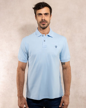 Polo Antimanchas Azul Celeste - Talla Regular