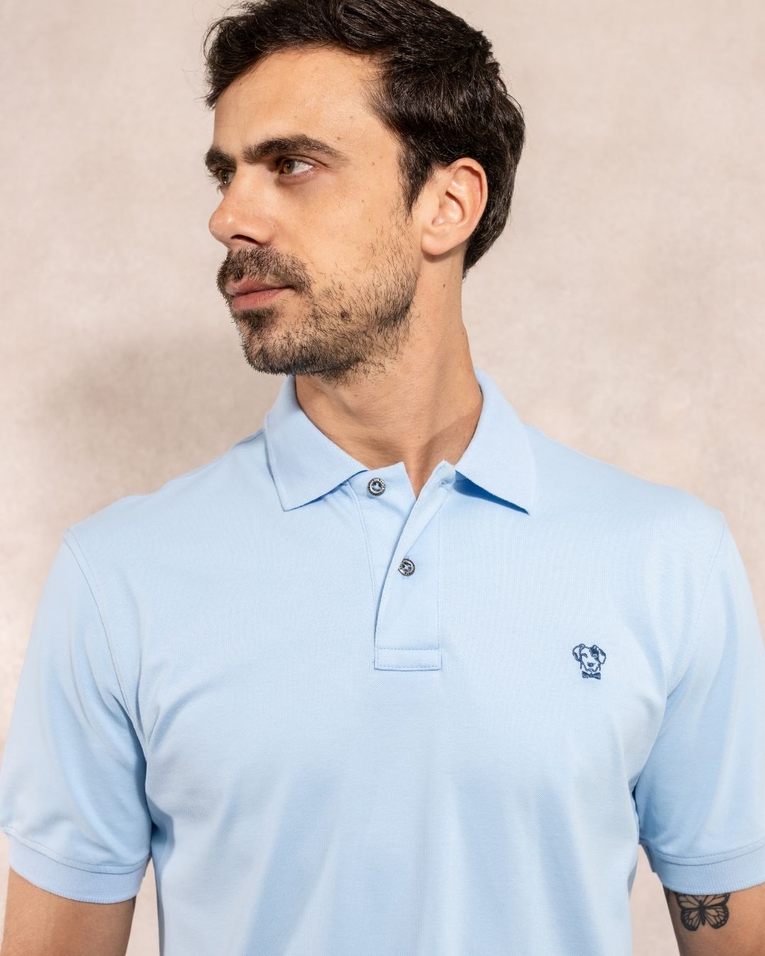 Polo Antimanchas Azul Celeste - Talla Regular