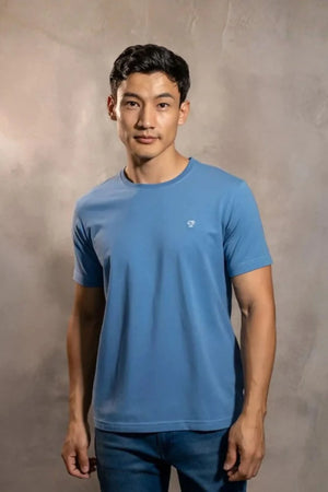 Camiseta Antimanchas Azul Chino - Talla Regular