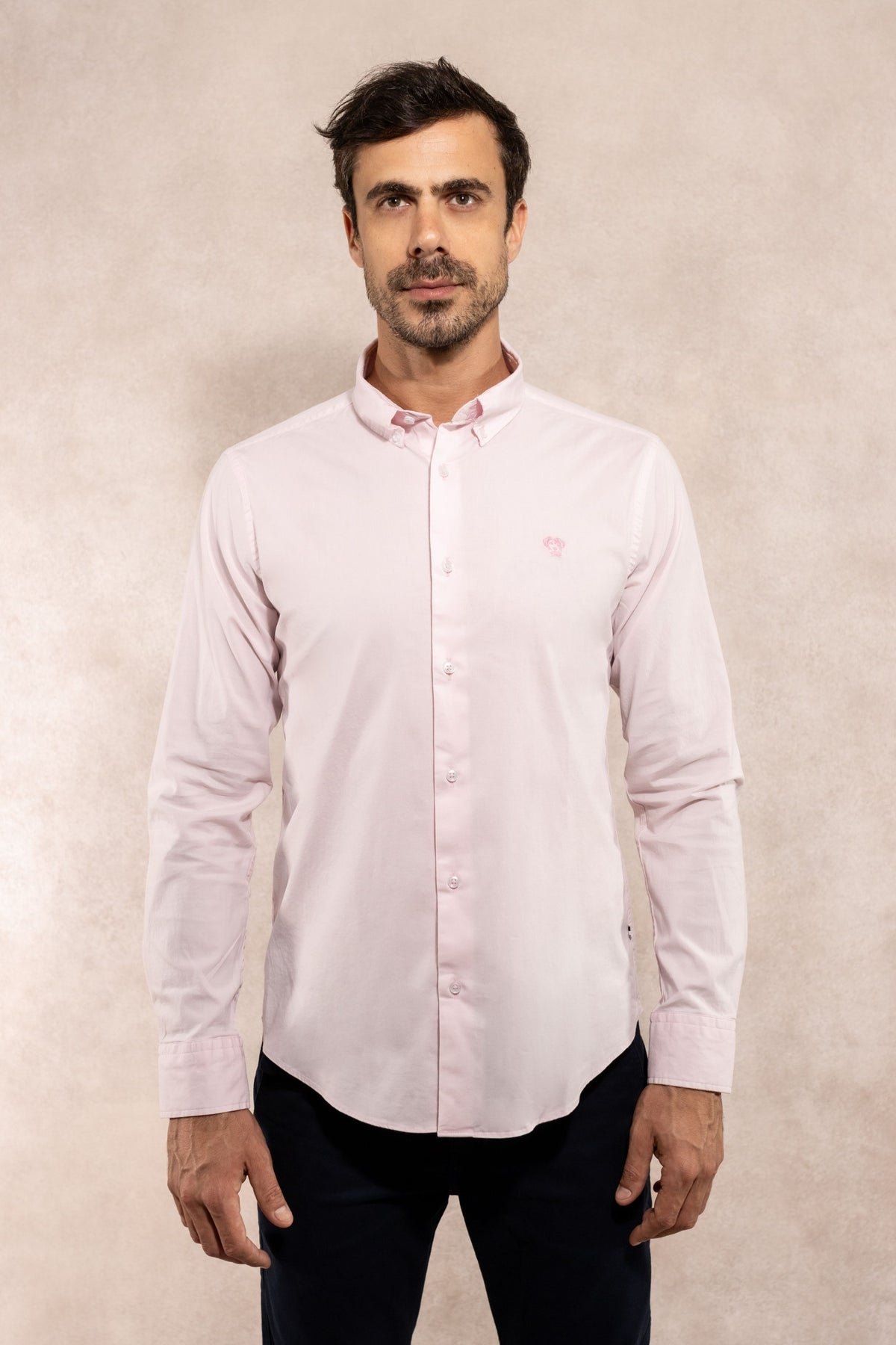 Camisa Antimanchas Popelina Baby Pink para Hombre