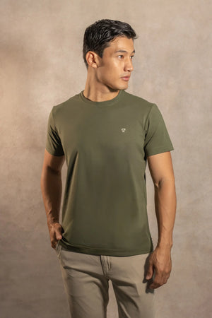 Camiseta Antimanchas Verde Militar - Talla Regular