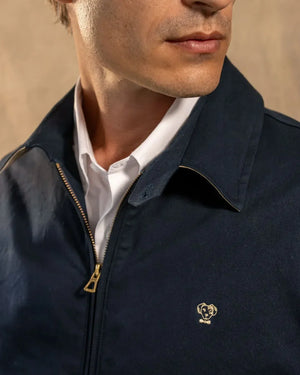Chaqueta Antimanchas Kyoto Dark Blue para hombre marca DANTE foto
 cuello 