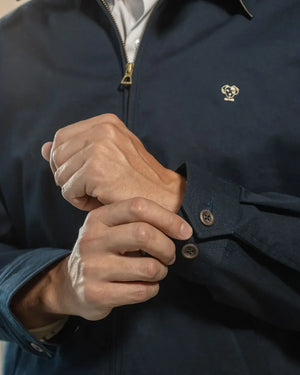 Chaqueta Antimanchas Kyoto Dark Blue para hombre marca DANTE foto mangas