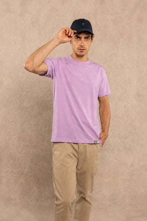 Camiseta Antimanchas Lila para Hombre