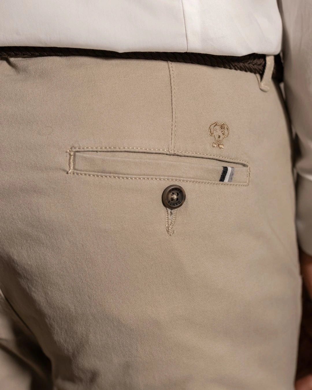 Pantalón Elástico Taupé - Talla Regular